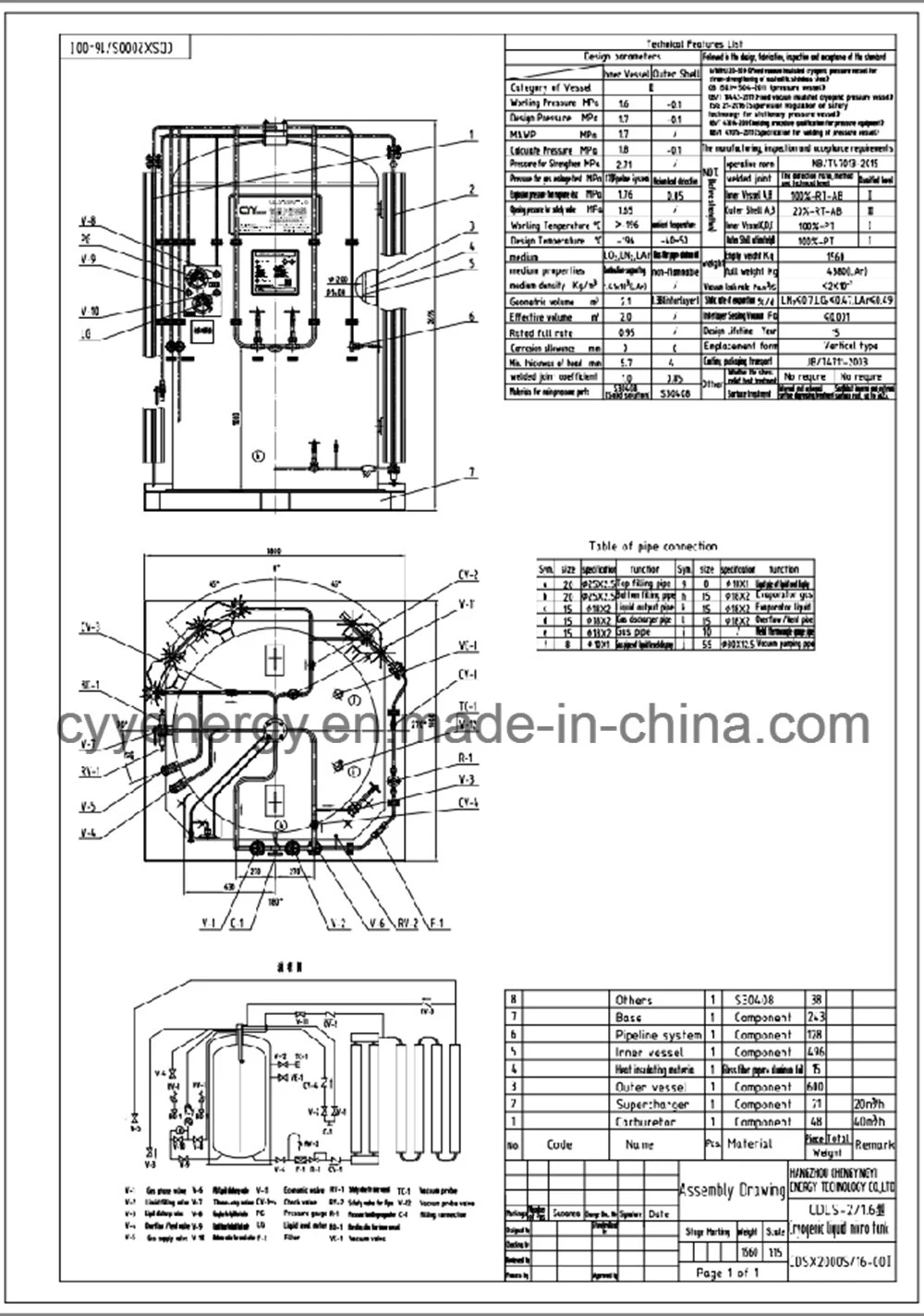 5m3 Lox/Lin/Lar/LNG/Lco2 Cryogenic Liquid Storage Tank Stainless Steel Tank Liquid Tank Micro Bulk Tank